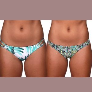 NEW Body Glove TropiCal Bali Reversible Split Side Hipster Bottom [SZ‎ XS ]